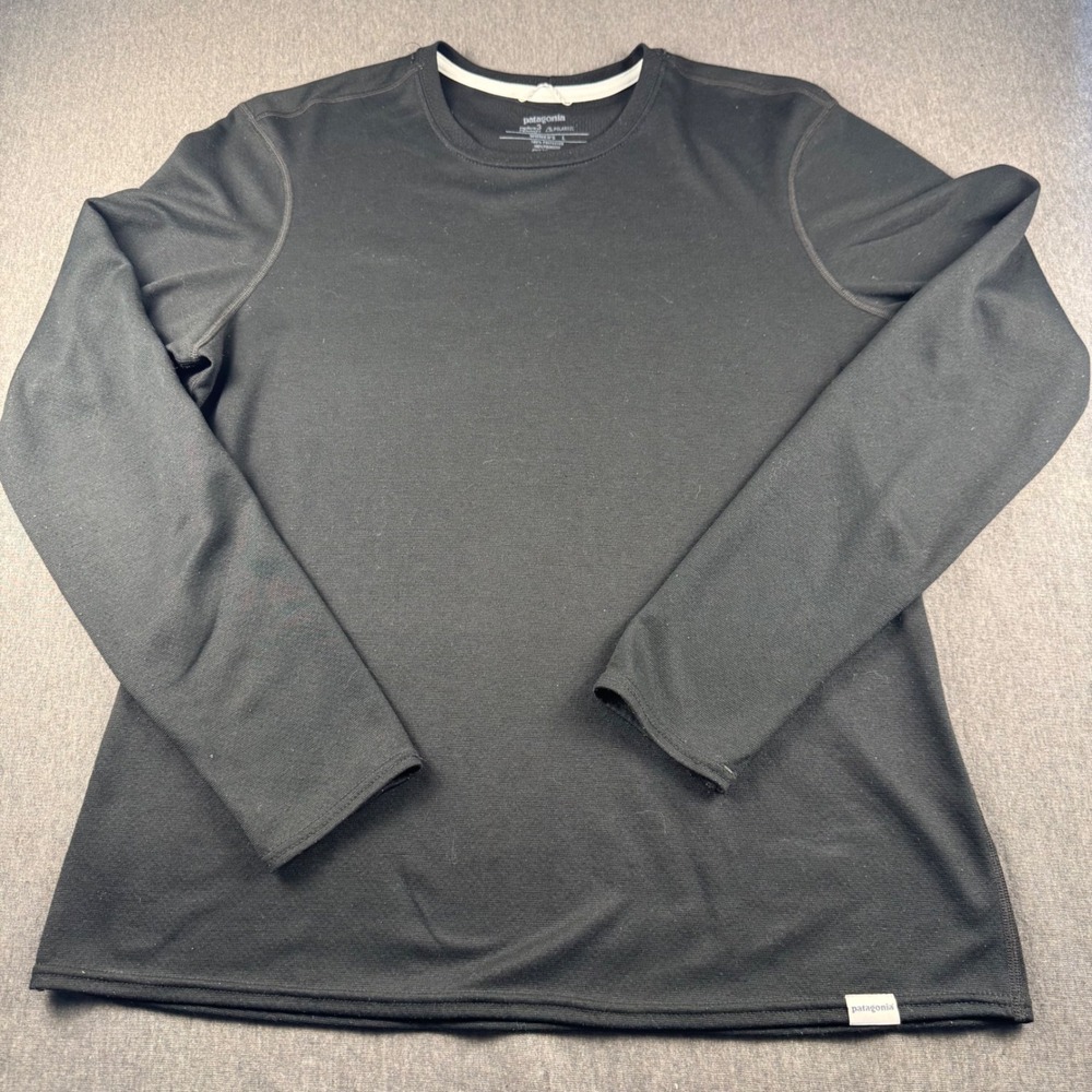 Patagonia Capilene 3 Midweight Polartec Base Layer Shirt Black Womens Large